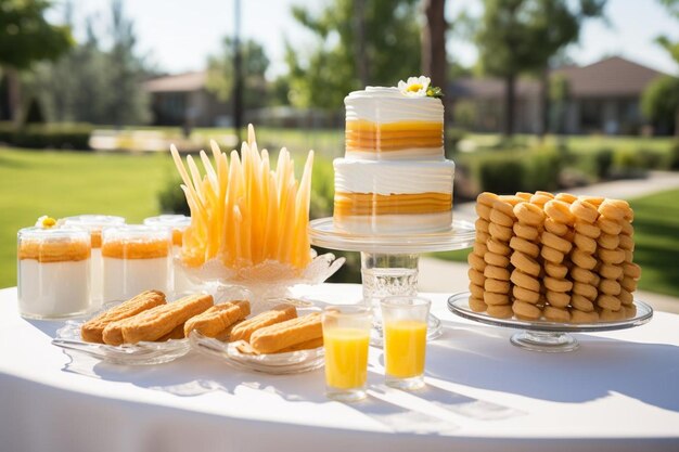 Stylish shot of a dessert table filled with Mexic