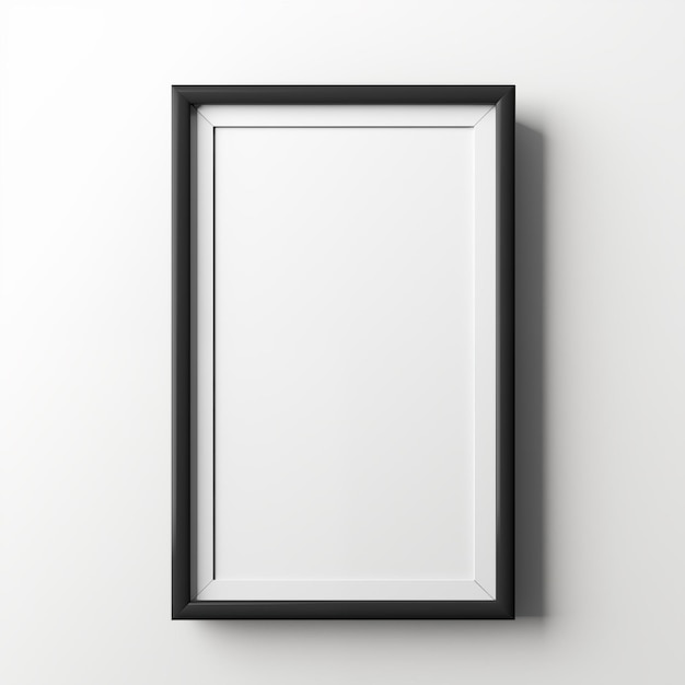 Foto stylish silver frame mockup su uno sfondo minimalista