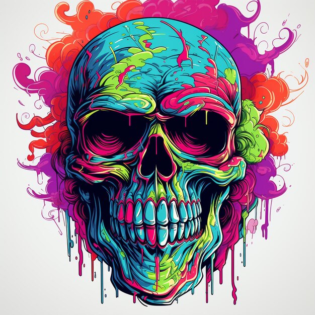 A stylish skull graphics