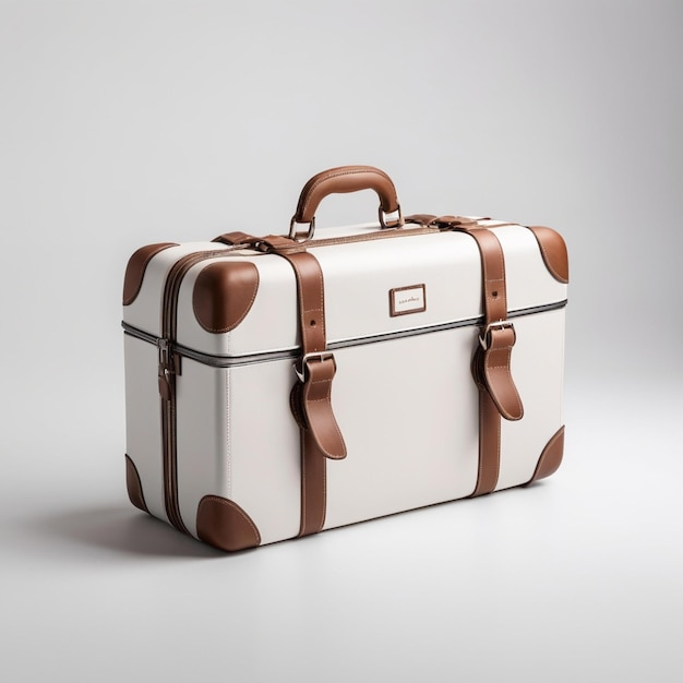 旅行用のスタイリッシュなスーツケースのデザインは、白い背景に製品写真を分離しました