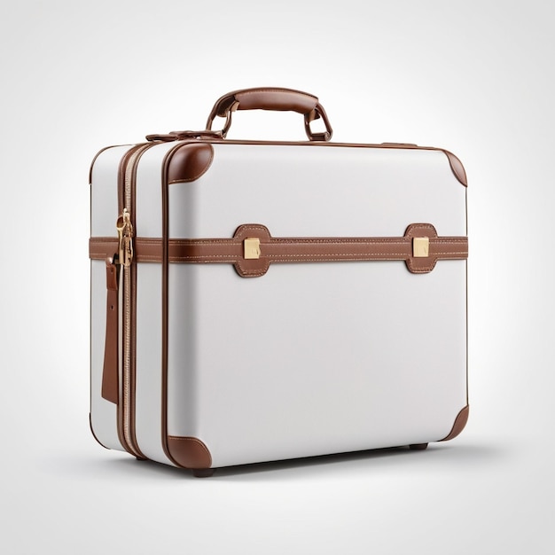 흰색 배경에 격리된 제품 사진을 위한 세련된 여행 가방 디자인
