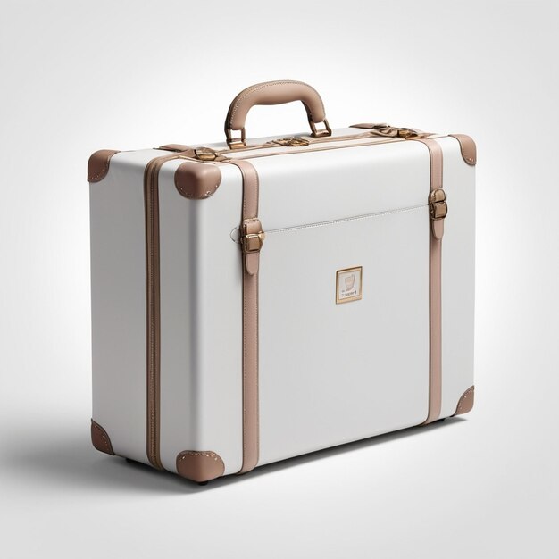 Stylish Suitcase Design for Travel Isolated Product Photography on White Background