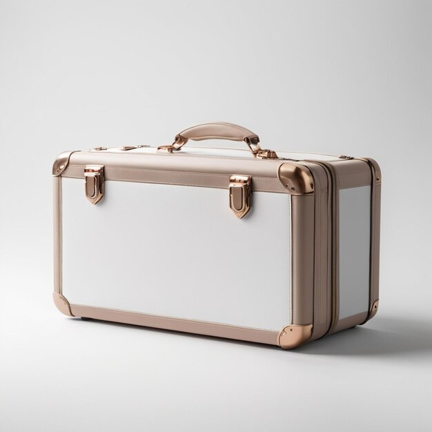 Foto stylish suitcase design for travel fotografia di prodotti isolati su sfondo bianco