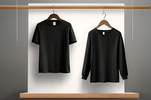 stylish tshirt on white background back and front views and tshirt mockup