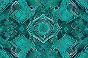 Photo stylish turquoise green geometric ethinc pattern for various designs