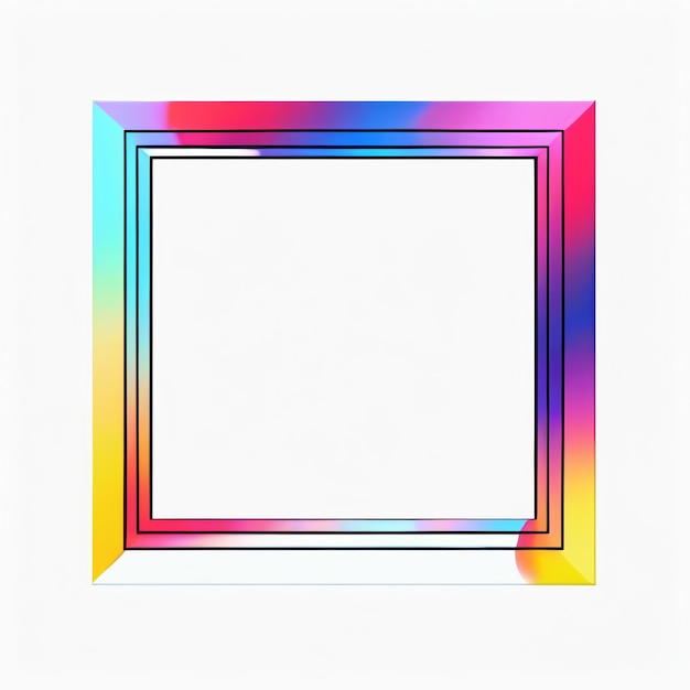 Photo stylish vibrant square frame art