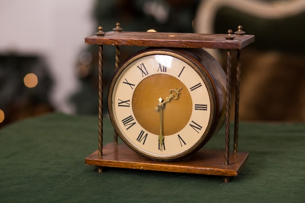 Stylish vintage antique table clock.