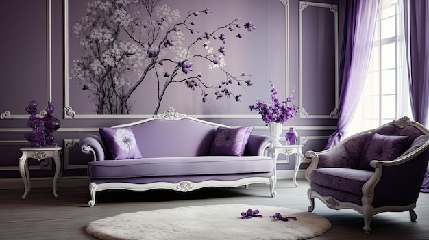 Stylish violet silver