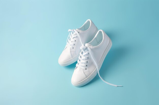 Stylish white sneakers cloth Generate Ai