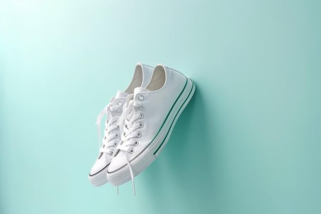 Stylish white sneakers Generate Ai