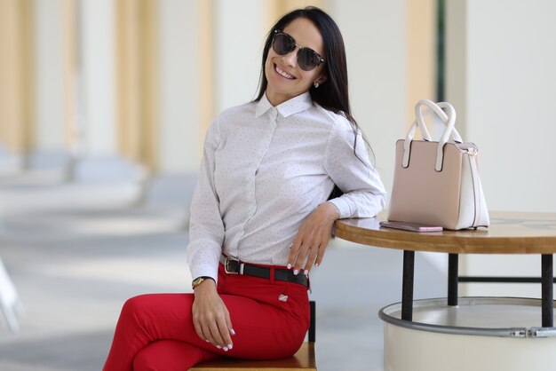 Stylish woman with sunglasses