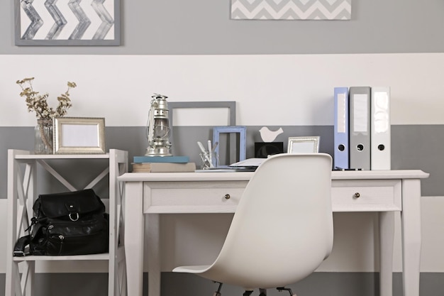 Stylish workplace at home