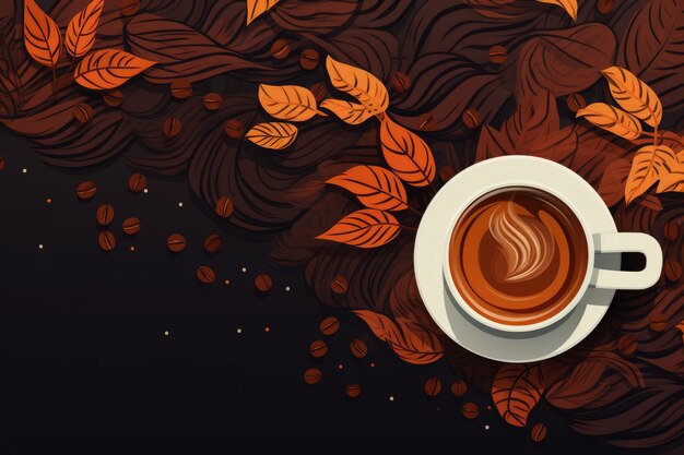 Photo stylishly brewing coffee instagram post background vector ar 32