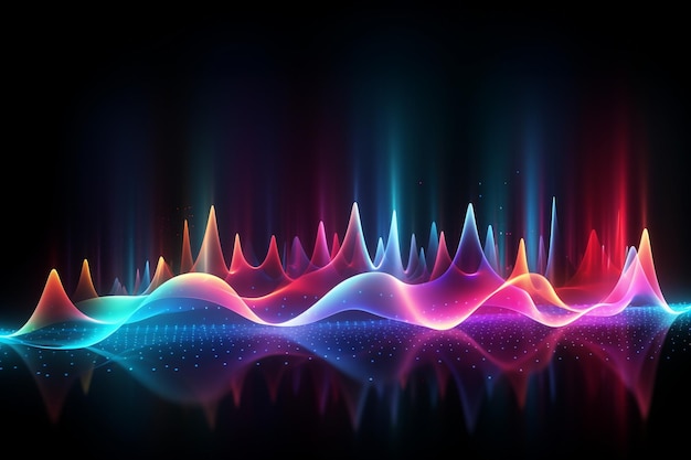 Stylized abstract background digital wave equalizer for design