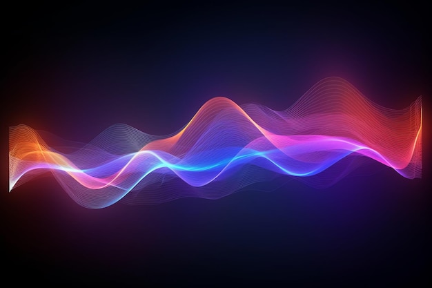 Stylized abstract background digital wave equalizer for design