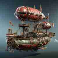 Photo stylized airship