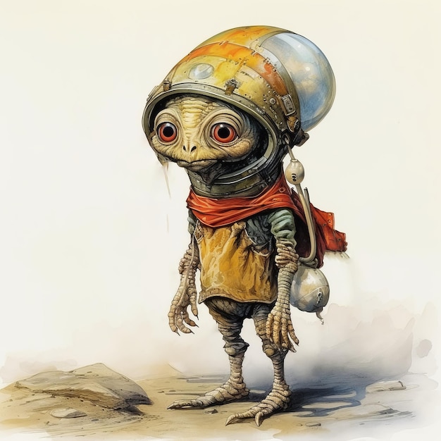 写真 jeanbaptiste monge tom richmond と jack davis によるプレアデス惑星の様式化されたエイリアンのキャラクター