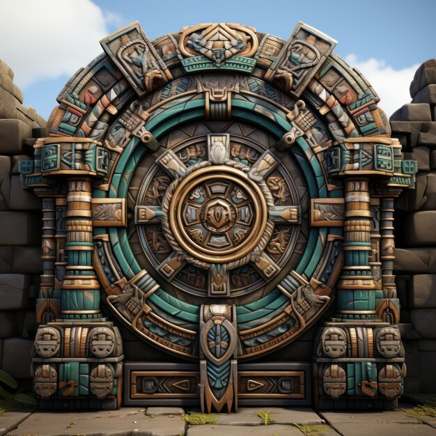 Фото stylized aztec door