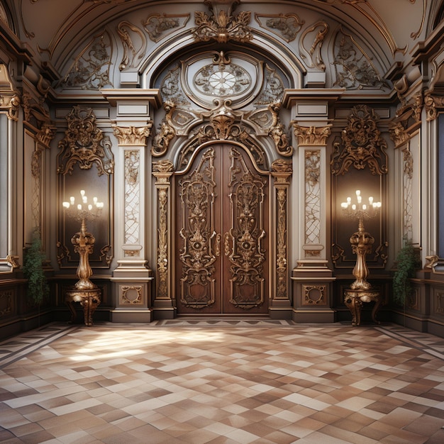 Photo stylized baroque door