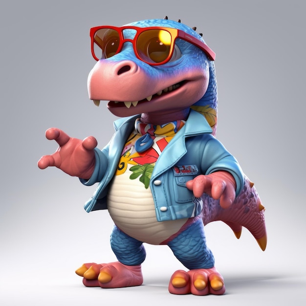 Stylized Cartoon Megalosaurus Casual 3d Game Character Design