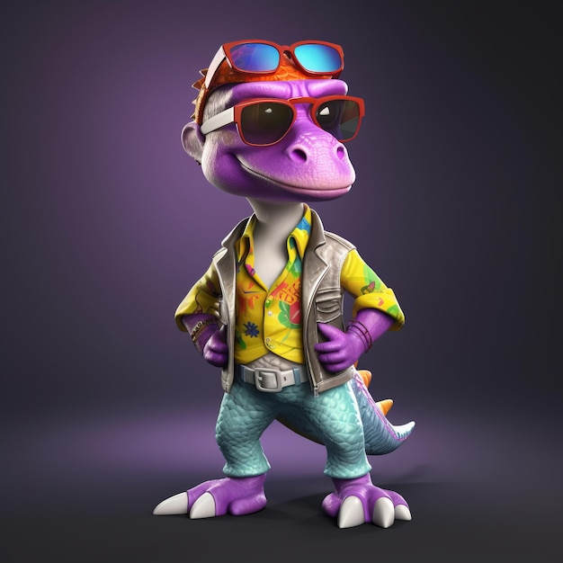 Stylized Cartoon Parasaurolophus 3d Game Character Design