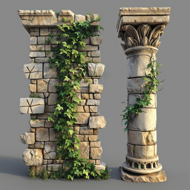 Photo stylized columns