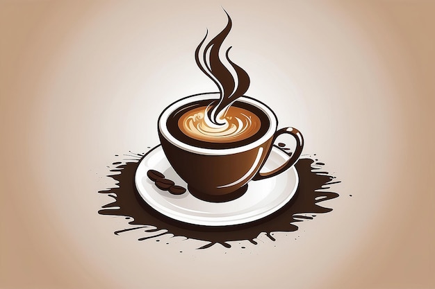 Stylized cup of coffee Vector