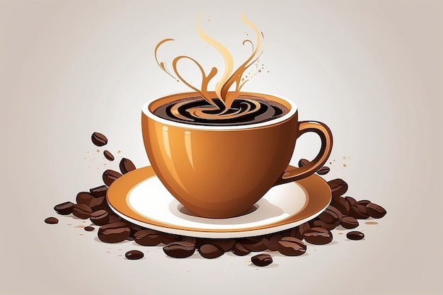 Stylized cup of coffee Vector