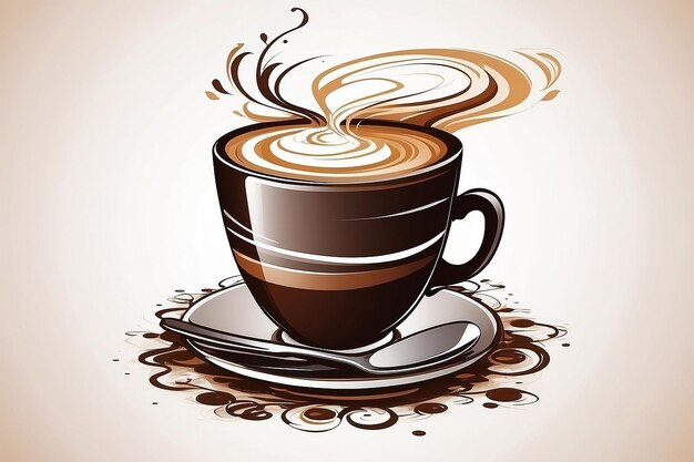 Stylized cup of coffee Vector