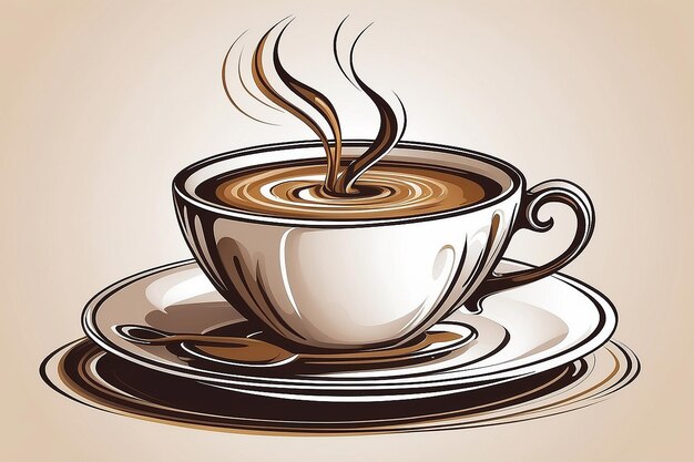 Stylized cup of coffee Vector