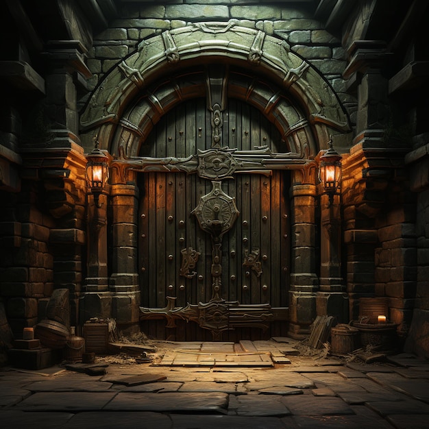 Stylized Dungeon Door