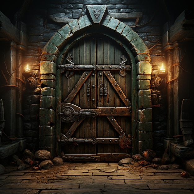 Stylized Dungeon Door