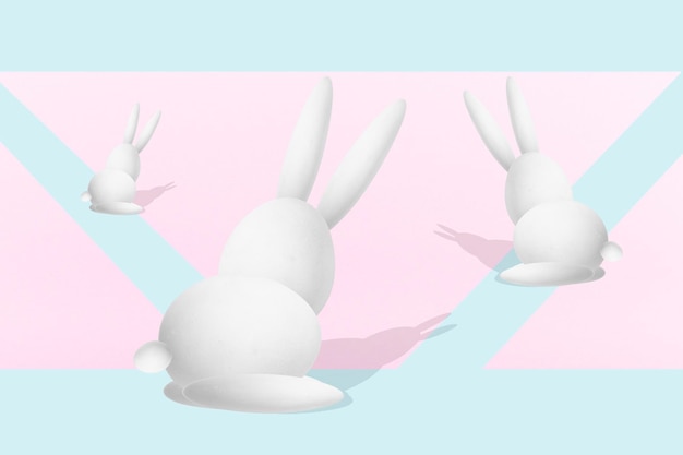 Photo stylized easter bunny