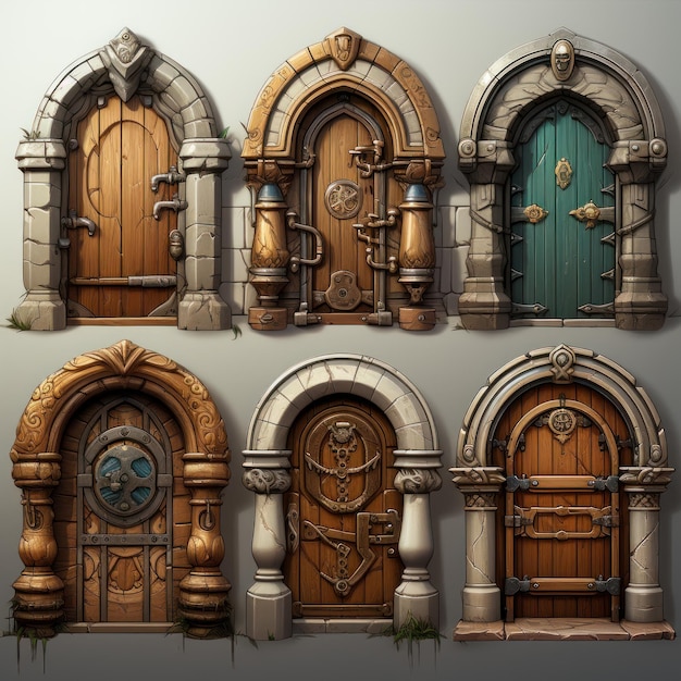 Stylized Entrance and Door