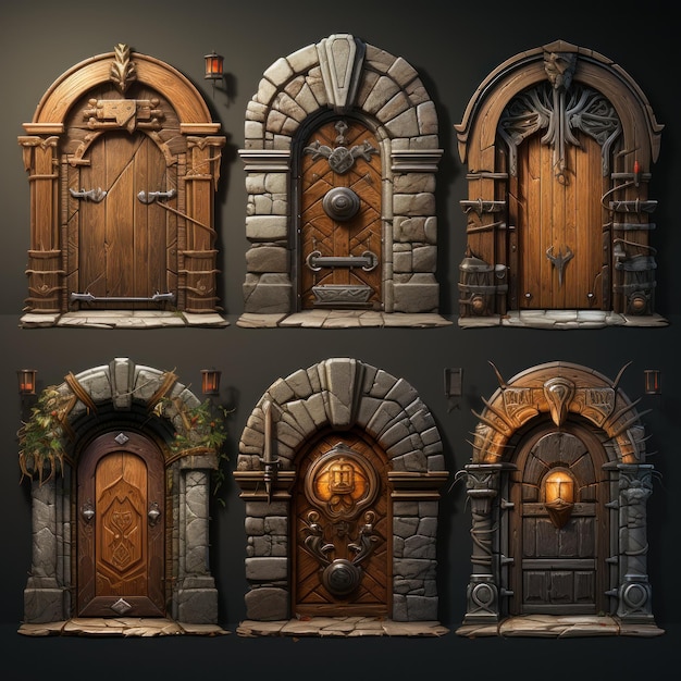 Stylized Entrance and Door