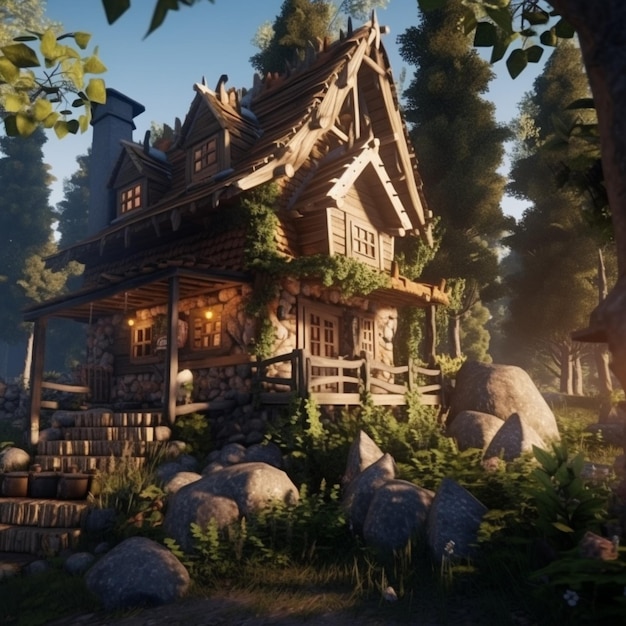 Stylized Forest House