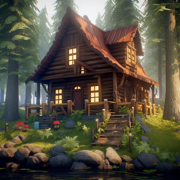 Stylized Forest House