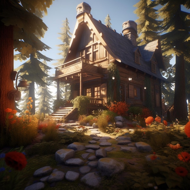 Stylized Forest House