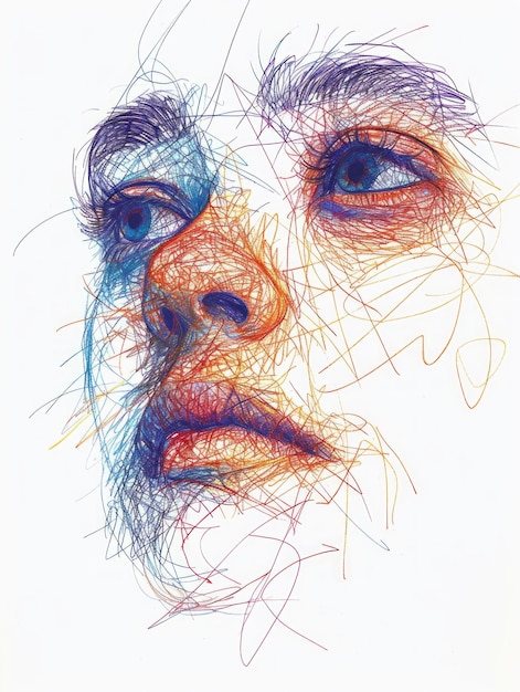 Stylized Illustration of Excoriation Skin Picking Disorder Generative AI