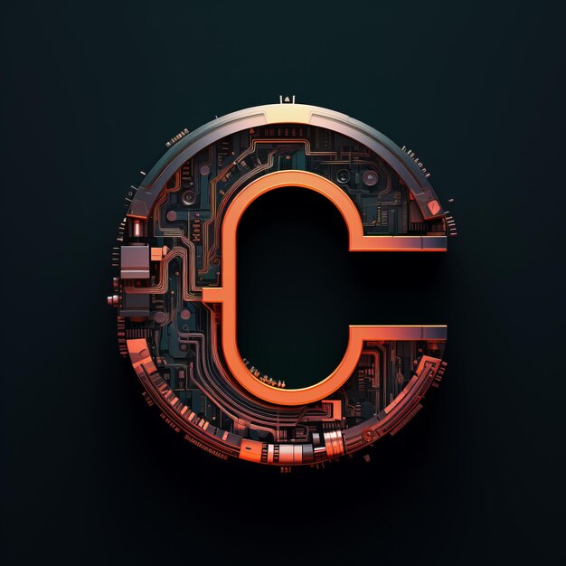 Photo stylized letter c design