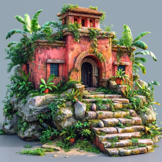 Stylized Mayan House