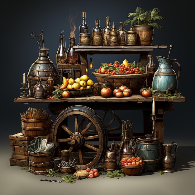 Stylized Medieval Cart