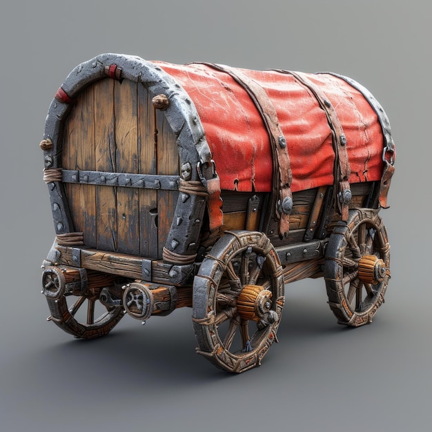 Photo stylized medieval carts