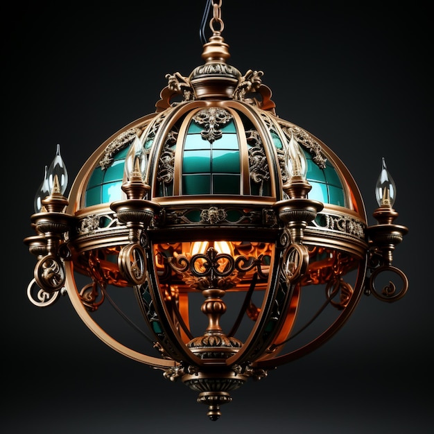 Photo stylized medieval chandelier