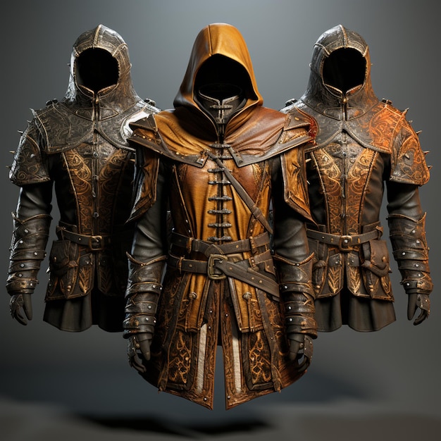Photo stylized medieval clothing