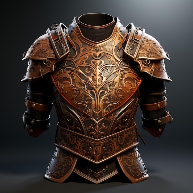 Photo stylized medieval half suit armor