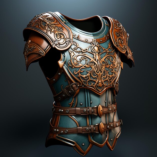 Photo stylized medieval half suit armor