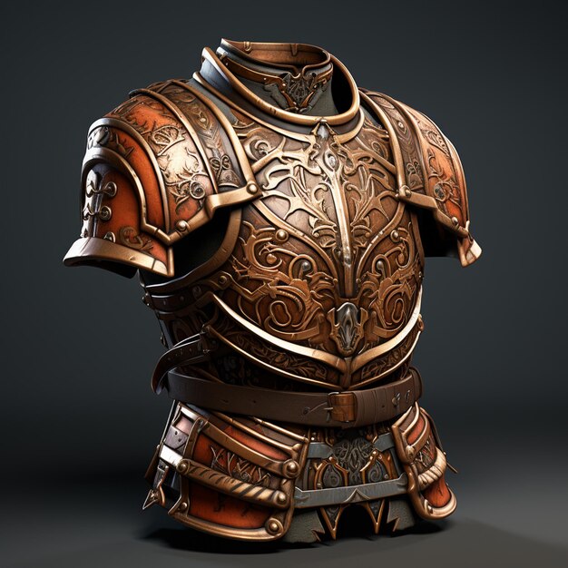 Photo stylized medieval half suit armor