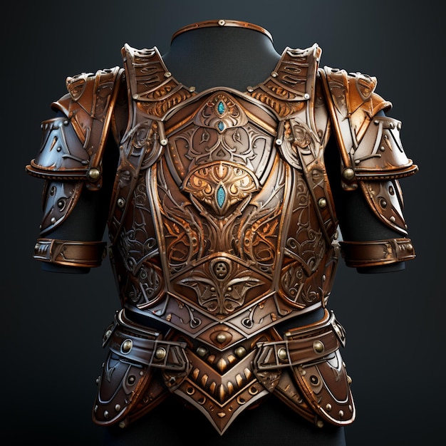 Photo stylized medieval half suit armor