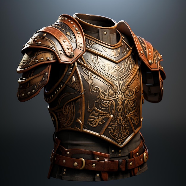 Photo stylized medieval half suit armor